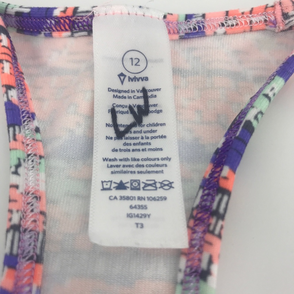 Ivivva Racerback Size 12 - Picture 4 of 4
